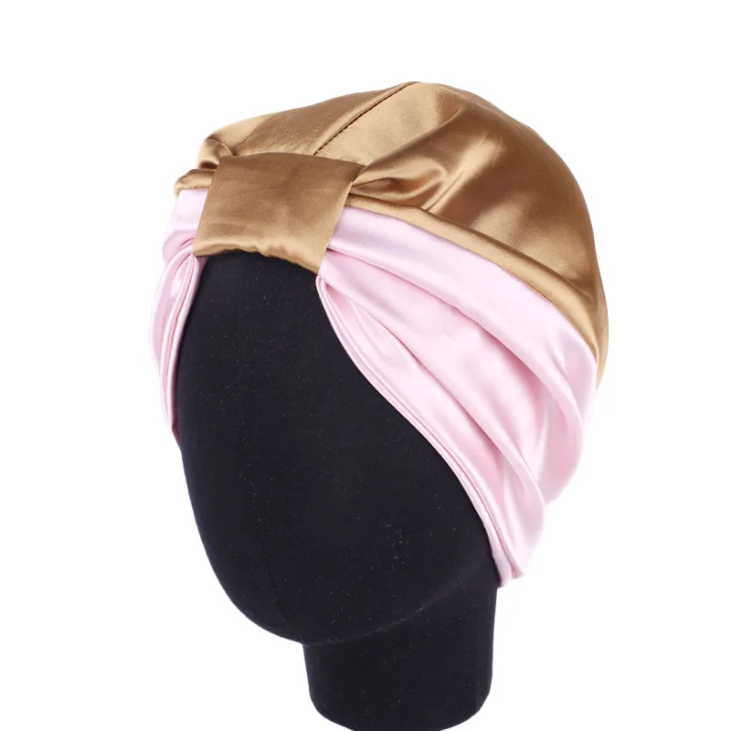 New Silky Turban Satin Lining Sleep Cap Women Chemo Hat