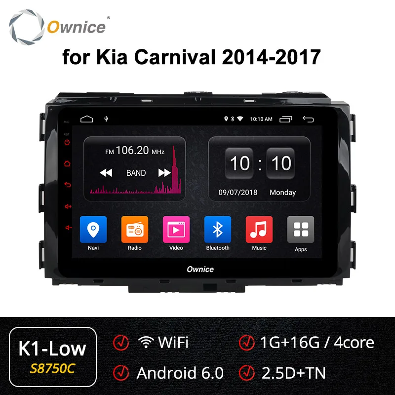 Ownice DSP 360 панорама Восьмиядерный Android 9,0 Автомобильный DVD Радио gps Navi плеер K3 K5 K6 для Kia Carnival- 4G LTE оптический - Цвет: S8750 K1-Low