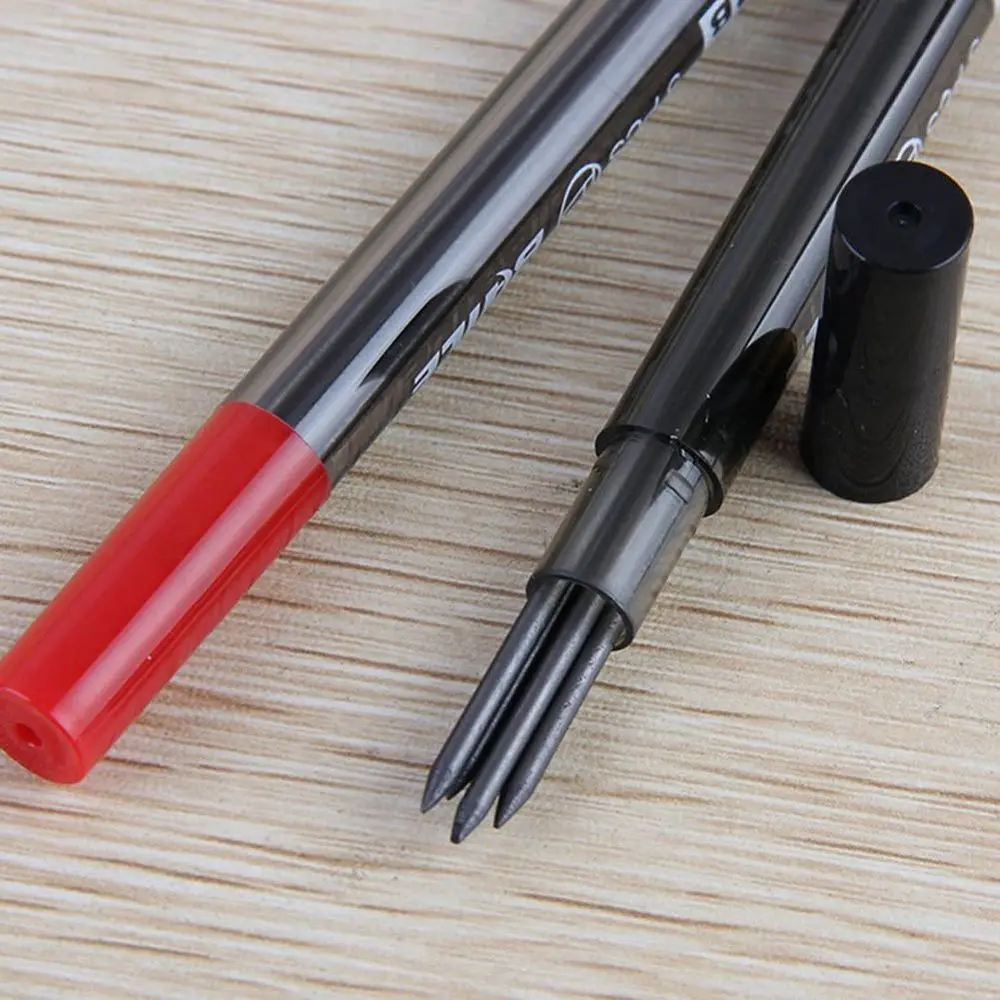 Металлические механические карандаши 2,0 мм, черный грифель, механический чертёжный карандаш для рисования, школьные канцелярские принадлежности - Цвет: pencil lead