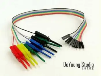 

10pin Test Clip Duppont tester Cable 1 PIN For Breadboard Circuit Experiment for logic Analyzer tester Raspberry Pi esr meter
