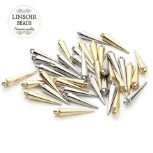 200 шт./лот 24x5 мм золото/родий цвет стимпанк заклепки шип Подвески Подходит ожерелья серьги DIY ювелирных изделий F3294