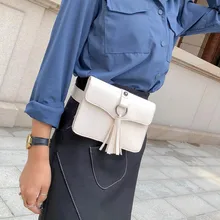 1 шт. нагрудная сумка женская мода чистый цвет кисточкой кожаные сумки на плече на груди женские высококачественные вместительные сумки