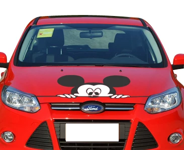 Car Styling Lovely Cartoon Mickey Mouse Sticker Personalized
