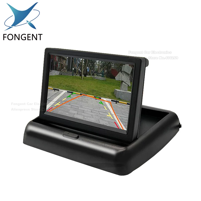 Fongent Neue Faltbare Digital TFT LCD Bildschirm Auto Monitor Für Auto Rückansicht Rückfahr Kamera Oder DVD Unterstützung NTSC/ PAL 4,3/5 zoll Fongent Neue Faltbare Digital TFT LCD Bildschirm Auto Monitor Für Auto Rückansicht Rückfahr Kamera Oder DVD Unterstützung NTSC/ PAL 4,3/5 zoll