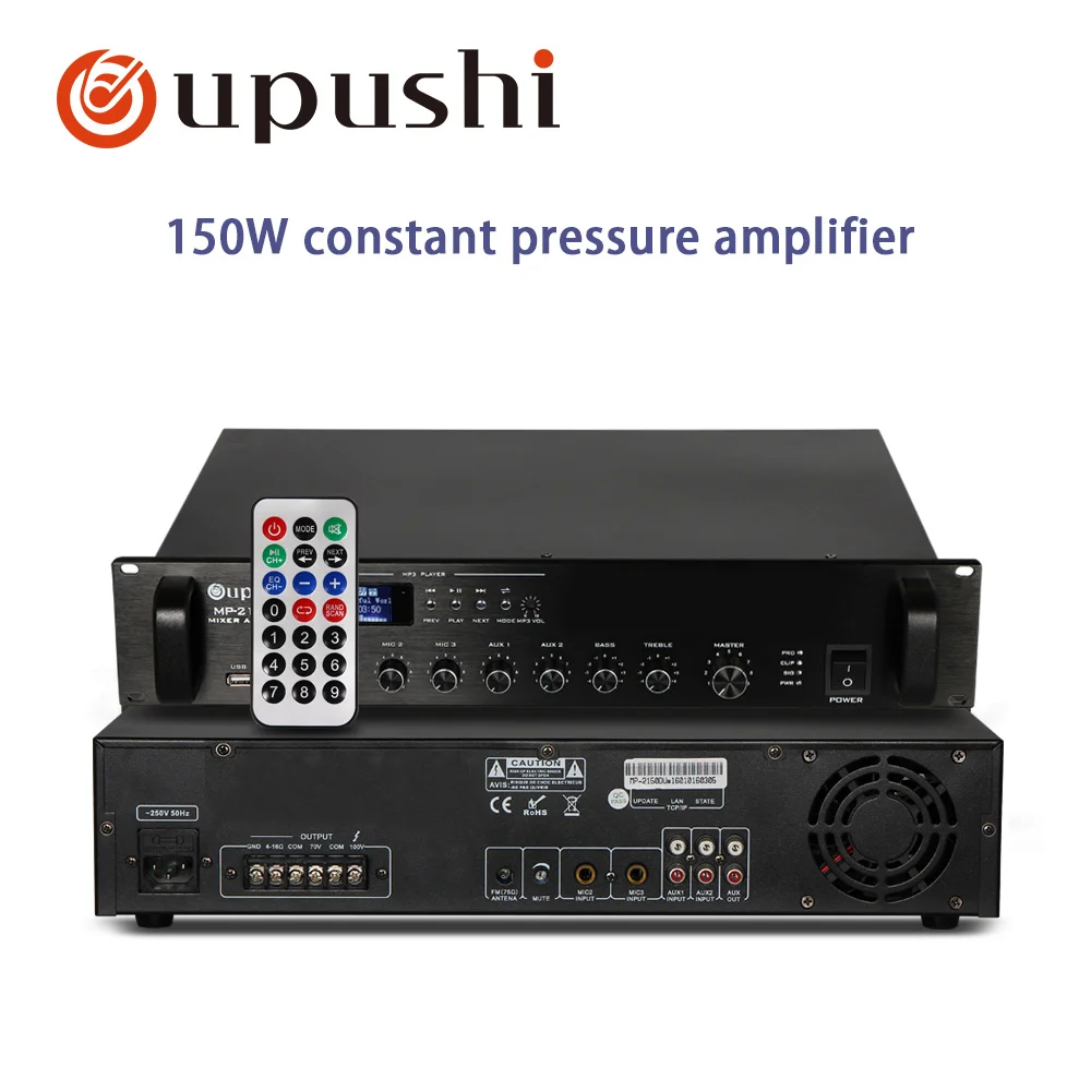 Oupushi PA System 150W Power Amplifier With