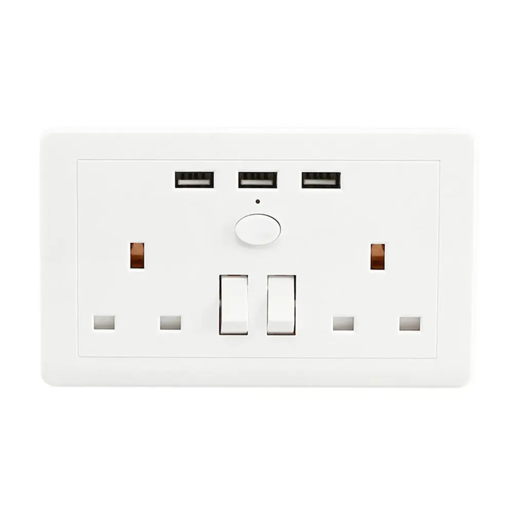 KEBIDUMEI розетка с usb-переключателем в walleelectric Outlet 2.1A 3 USB порт Великобритания вилка кухонная мощность