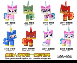 320 шт. L001-008 Unikitty Angry Queasy Astro Biznis Kitty Супер Герои набор кирпичей детские игрушки подарок