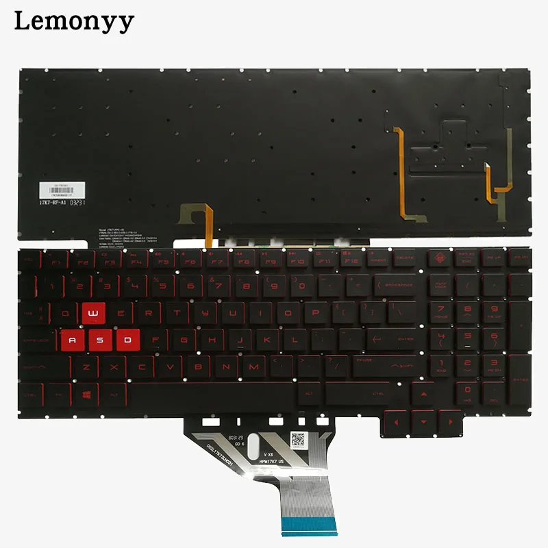 New US laptop keyboard for HP Omen 15 CE 15 CE000 15