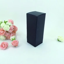 5*5*24 Черная крафт-бумага коробка косметический раствор масла коробка для бутылок фонарик рюмки, чашки коробки на заказ 100 шт./лот