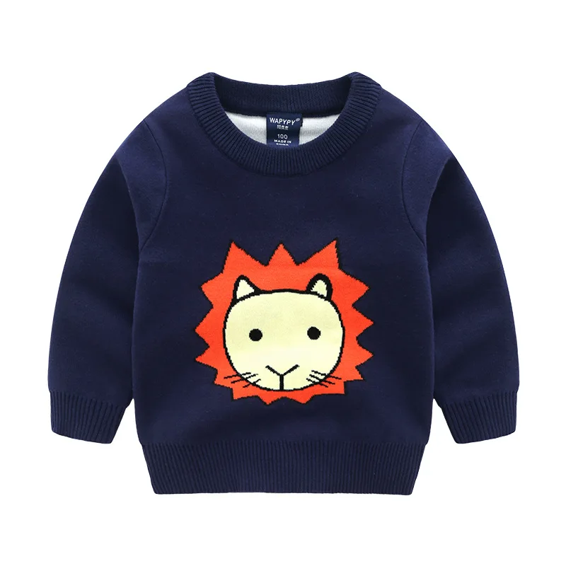 Cartoon Baby Sweater Solid Color Cotton Blended Kids Boys Girls Cardigan High Quality Round Neck Long Sleeve Pullover Outfit Autumn Clothes (13)