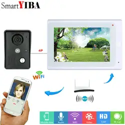 SmartYIBA видеодомофоны 7 дюймов мониторы Wi Fi беспроводной видео домофон с камерой системы Android IOS приложение управление
