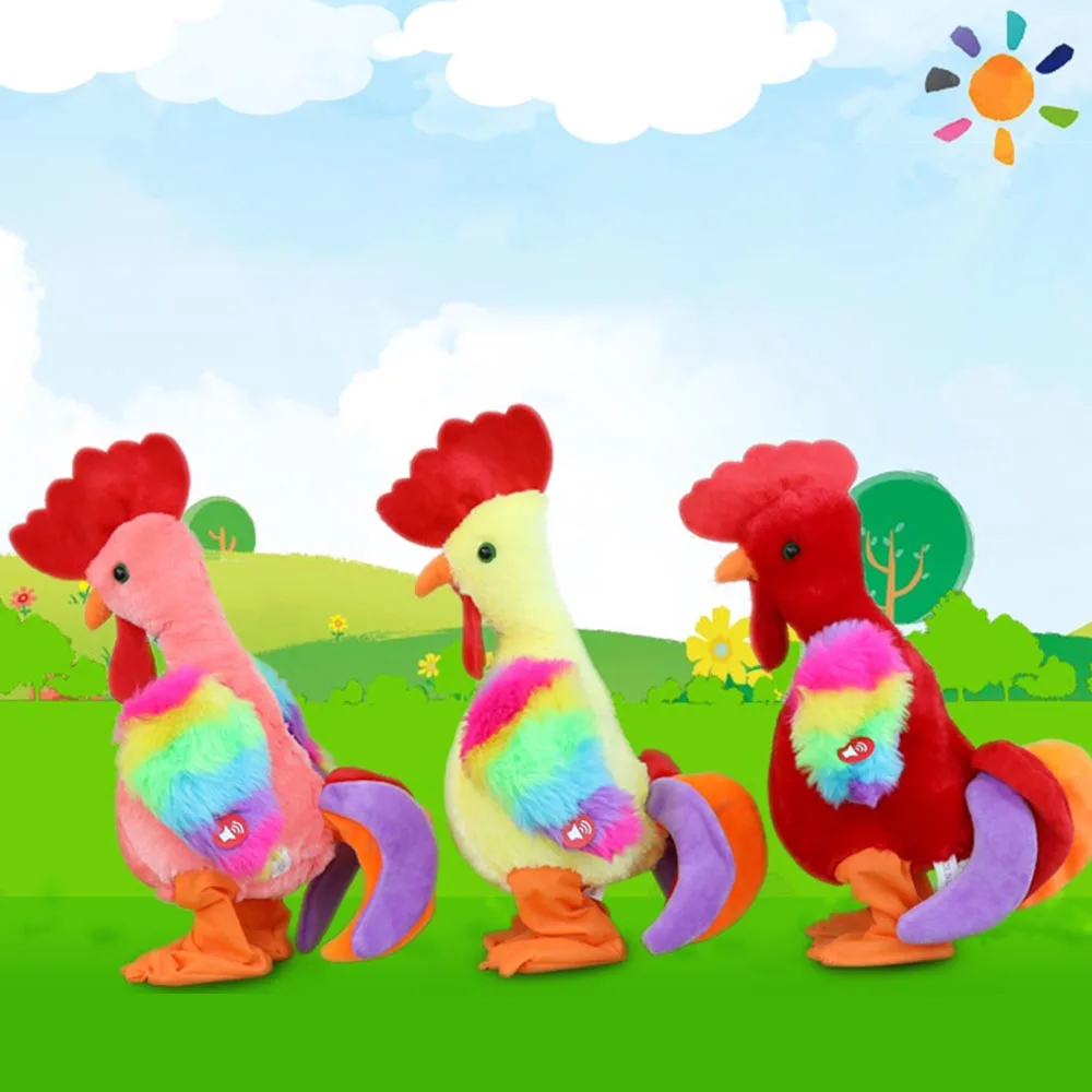 Электрический плюшевая игрушка «цыпленок» петь Танцы интерактивные чучело забавная плюшевая игрушка «цыпленок» s подарки на день