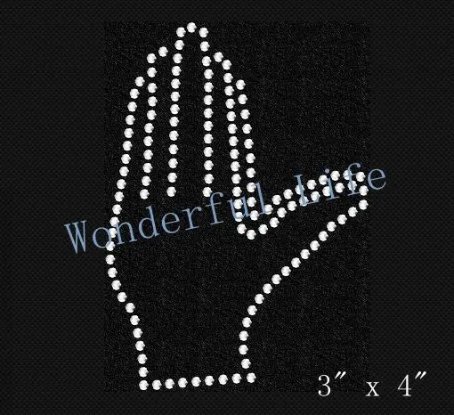 Free shipping Praying Hands transfer rhinestones iron design | Дом и сад