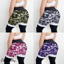 Женские камуфляжные с высокой талией для йоги хип пуш-ап сексуальные леггинсы для фитнеса тренировки растягивающиеся спортивные брюки