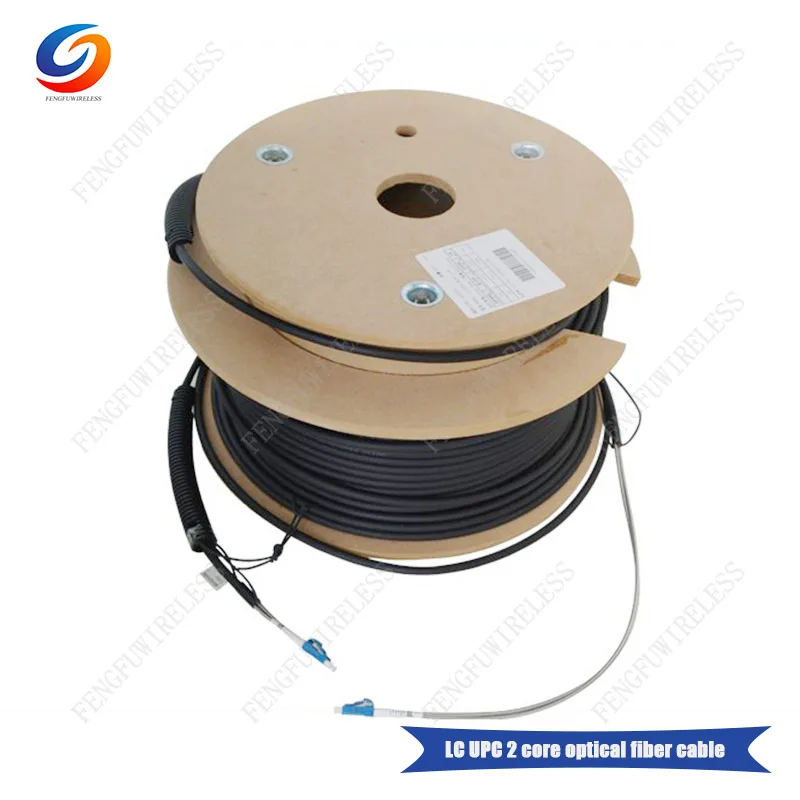 Wholesale 100M LC UPC Fiber Optic Patch Cord 2 core optical fiber cable Duplex Field Fiber cable for base station