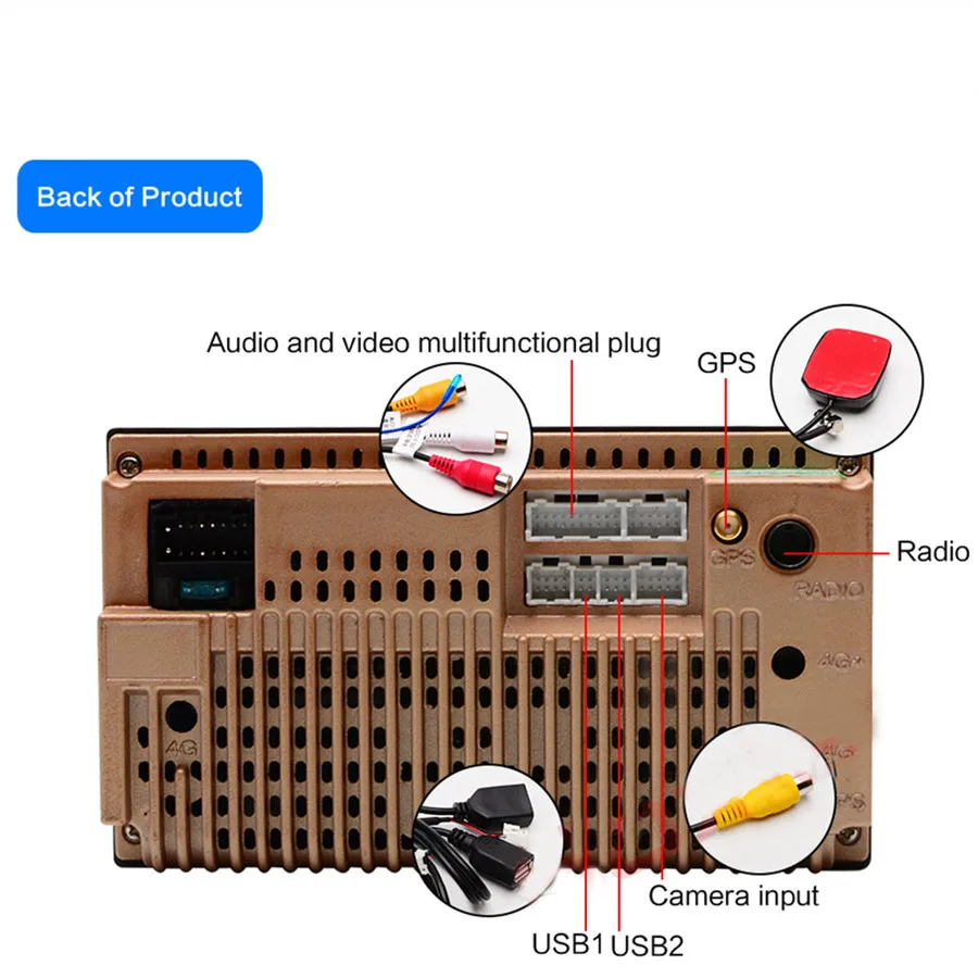 Excellent 2 Din Wifi Multi-Media 7 Inch Car Radios Player Car Android 6.0 GPS Navigation Bluetooth For Nissan VW Toyota Peugeot 1