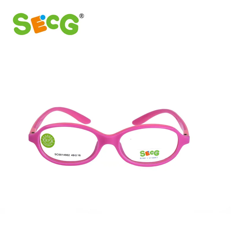 

SECG Cute Flexible Children Prescription Optical Glasses Myopia Tough Silicone Frame Kids Glasses Frame Eyewear