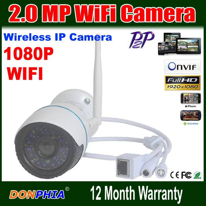 Sunvision Onvif 2.0MP 1080P HD Outdoor CCTV Camera wifi P2P Plug Play IR Cut Night Vision Waterproof Outdoor Indoor 1920*1080P