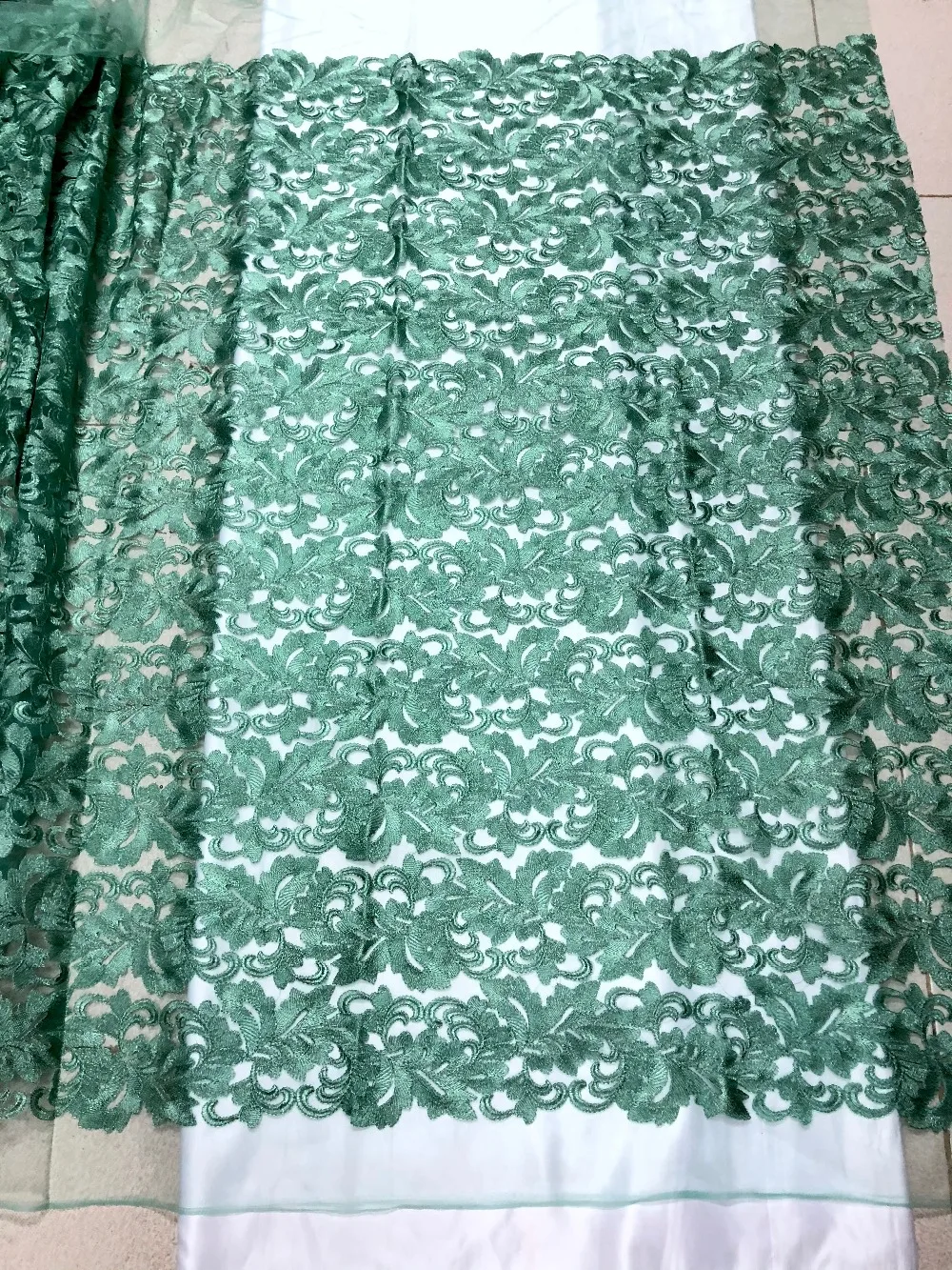 

5 yards nigerian lace fabric high quality french lace for wedding dress free shipping