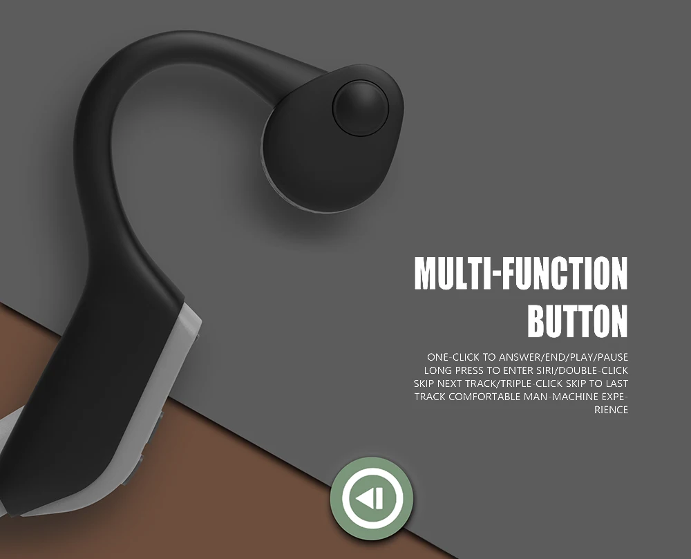 J20 костной проводимости шейный ремешок наушники Bluetooth 5,0 стерео Hands-free спортивные наушники с микрофоном для Фитнес Запуск наушники