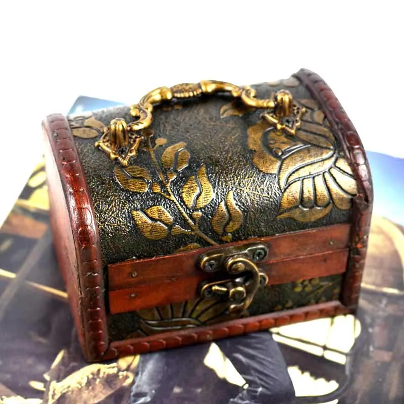 

12 см Европейская антикварная деревянная коробка для хранения может быть изготовлена на заказ с ретро фотографией реквизит замок