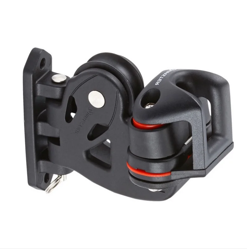 Marine Boat Yacht Sailboat Hardware 40mm 1 9/16 inch Swivel-exit Angle Fairlead AL Cleat Block Small Boat Block Master PE-0402