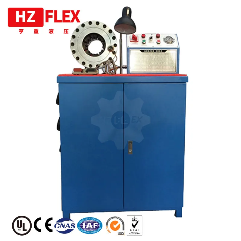 Upgraded hyd Press Machine Shrink Tube Machine Hydraulic Hose Pipe Press With 10 sets molds ,6-51MM, 3KW, 380V / 220V (optional)