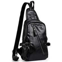 Для мужчин из искусственной кожи Слинг Грудь сумка Одежда высшего качества Креста тела Посланник Путешествия тенденция Повседневное сумка Сумки