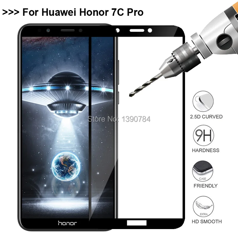 2.5D полное покрытие закаленное Стекло для huawei Honor 7C 7 C Pro 5 99 &quotЭкран протектор