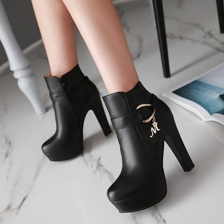 Womens Fashion Elegant Booties High Heels Shoes For Ladies Online Black And White Platform Ankle Boots Pink Beige38