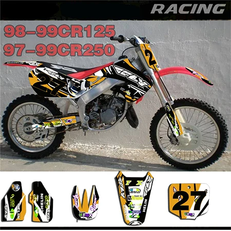 Для Honda CR 125 250 CR125 1998 1999 CR250 1997 мотоцикл заказной номер стиксы графика фоны
