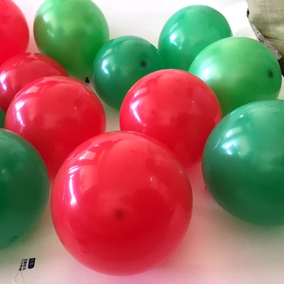 12 дюймов 10 шт./sct красный воздушный шар зеленый воздушный шар цвет смешанные шары для рождественской вечеринки внутренняя отделка Санта-Клаус латексные воздушные шары - Цвет: green and red
