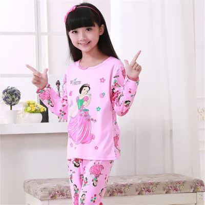 

Children Home Pajamas Autumn & spri Pyjama Long Sleeve Pajamas For Girls Pijamas Kids Suit Set Sleepwear Girls Simple Clothes