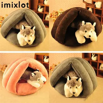 

Imixlot New Soft Coral Fleece Dog Cat House Cave Pet Winter Warming Sleeping Bed Mat Pad Nest For Small Dogs Accessories