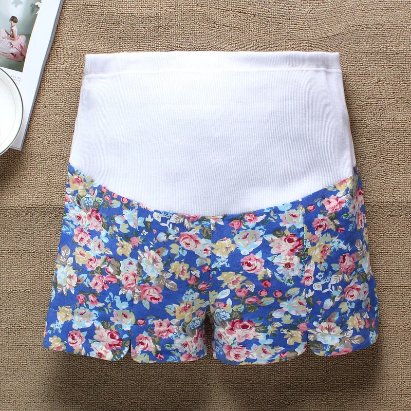 Maternity Clothes 2018 Retro Floral Maternity Shorts Summer Maternity 