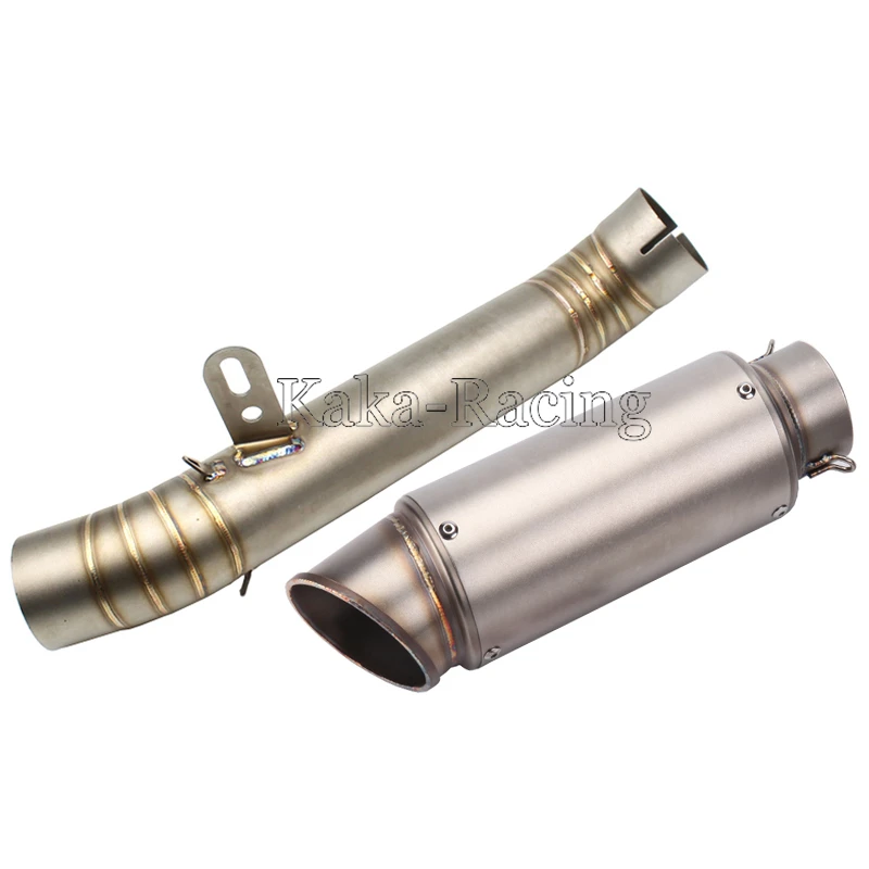 

Motorcycle Exhaust System Stainless Steel Connect Link Middle Pipe with 61MM Exhaust Muffler Tail For Aprilia RSV4 2012 2013