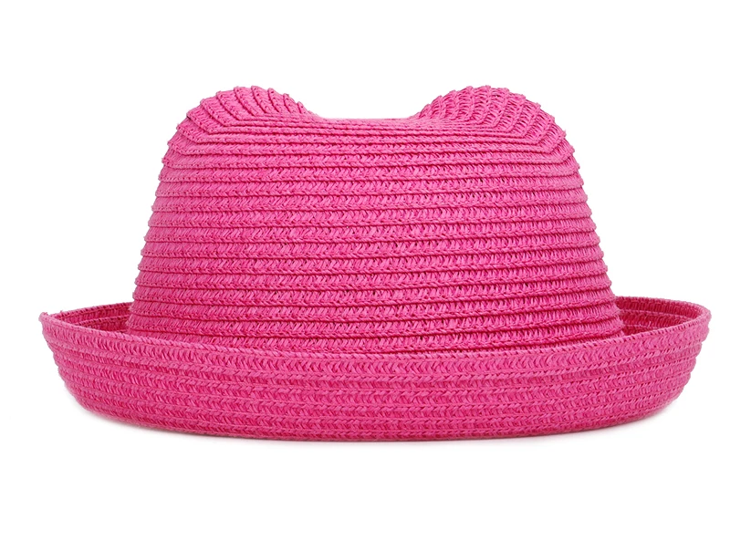Симпатичные Уши влажные соломенные шляпы для мальчиков и девочек универсальные регулируемые высококачественные уличные тени летние панамки casquette уличная капот