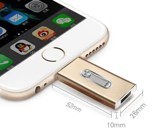 Супер Горячая OTG Flash Drive 32 ГБ 64 128 256 512 Для iOS 10 и USB Компьютера PC Планшетных Pendrive для