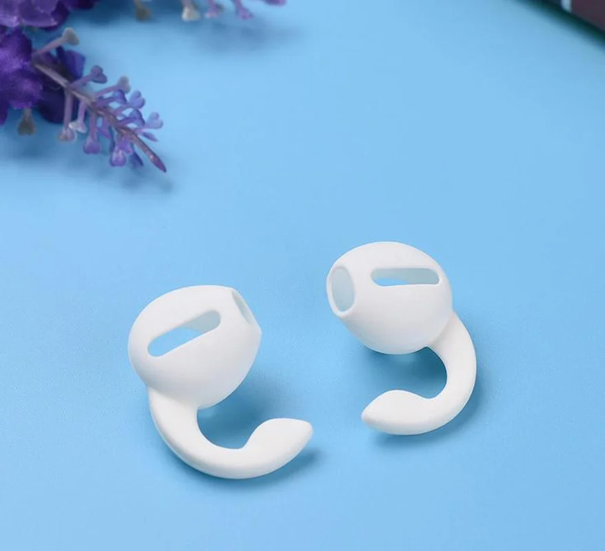 

Newest Duszake Replacement Soft Silicone Antislip Ear Cover Hook Earbuds Tips Earphone Silicone Case for AirPods Apple 3 Pairs