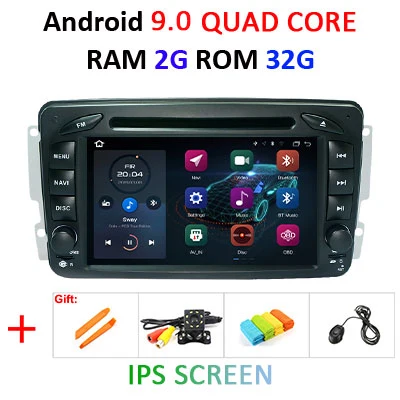 Автомобильный dvd-плеер DSP ips 4G 64G Android 9,0 для Mercedes Benz W209 W203 M ML W163 Viano W639 Vito Vaneo gps Радио стерео ПК - Цвет: 9.0 2G 32G IPS