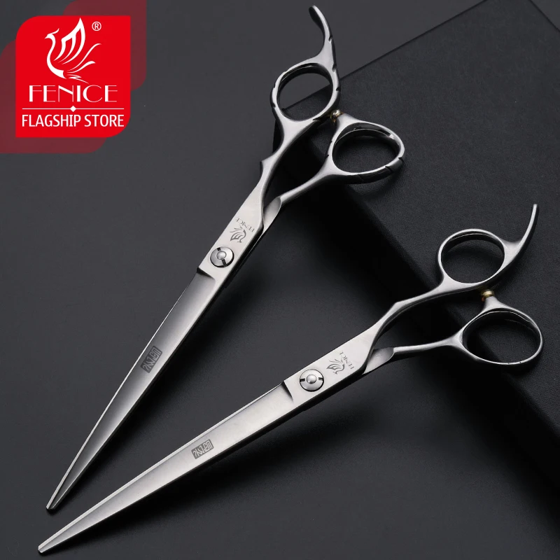 

Fenice 7.5 inch Japan 440C Professional Pets Grooming Cutting Scissors Dog/Cat Hair Cutting Shears Straight
