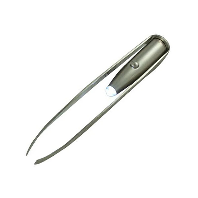 

HHFF Stainless Steel Eyelashes Eyebrow Tweezer + LED Light