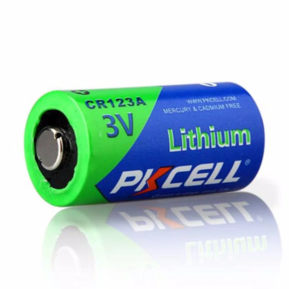 PKCELL 10 шт. высокая производительность CR123A 3,0 в 1500 мАч аккумуляторная батарея прочный литиевый аккумулятор для светодиодный фонарик