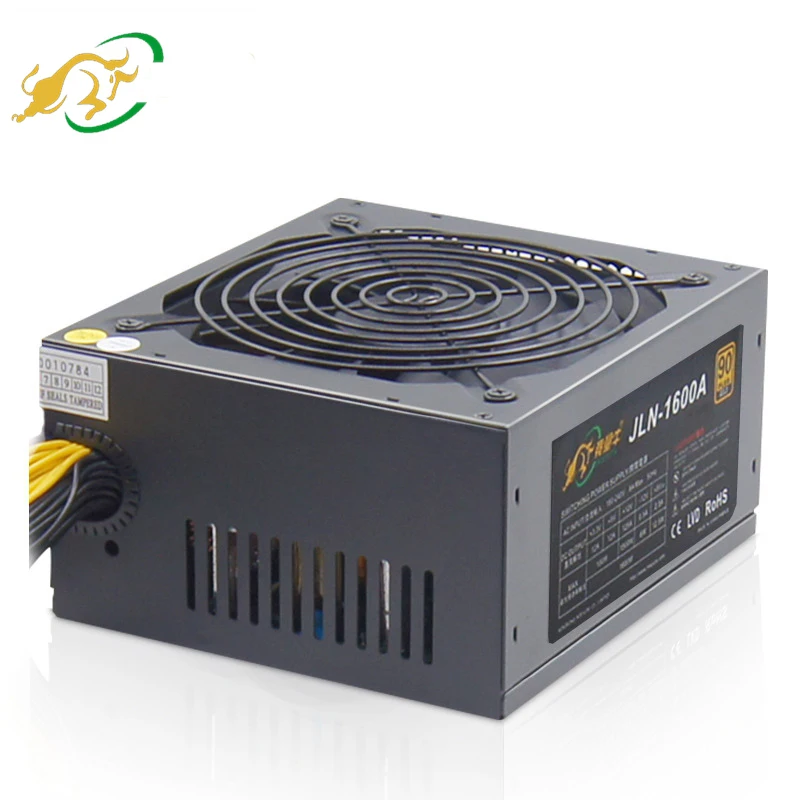 Quite 1600W ATX power supply fan simple mining 8 Sata power Supply for Bitcoin miner video card P106 R580 RX 470 RX480 RX 570 Quite 1600W ATX power supply fan simple mining 8 Sata power Supply for Bitcoin miner video card P106 R580 RX 470 RX480 RX 570