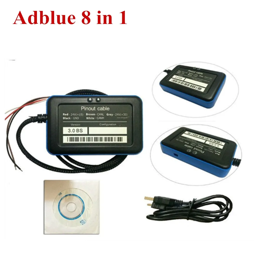 Поддержка евро 6 Adblue 8in1 Новое поступление 8 в 1 AdBlue Эмулятор V3.0 с NOx датчик Adblue 8 в 1