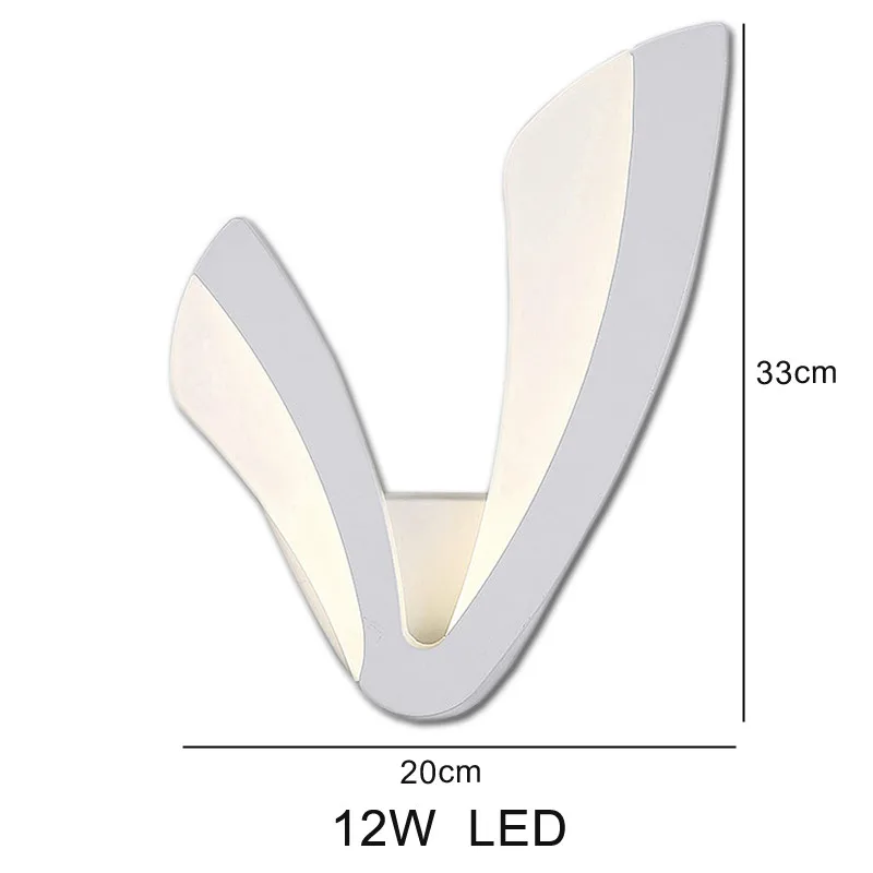 Modern LED Wall Lamp For Bathroom Bedroom 12W Wall Sconce White Indoor Lighting Lamp AC100-265V LED Wall Light Indoor Lighting image_2