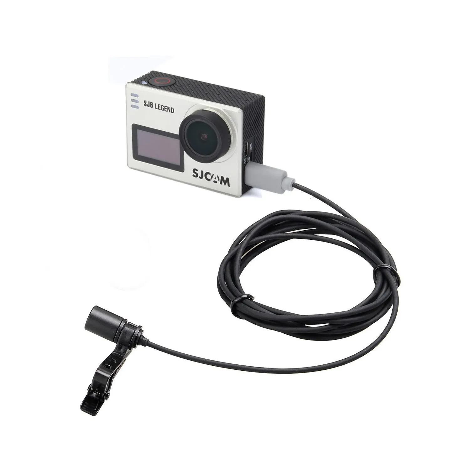 

EACHSHOT ES-JPXLavalier Microphone Clip-on Omni-directional Condenser Mic for SJCAM SJ6 LEGEND SJ7 Star with Wind Muff