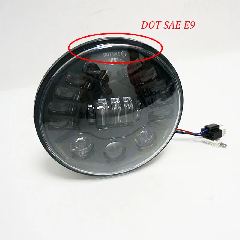 Davidson светодиодный фары 7 ''Светодиодная лампа для Harley 70 W Hi/Lo луч для 7 дюймов мотоцикл Проектор светодиодный налобный фонарь