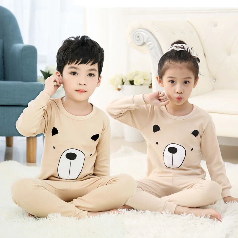 Хлопковая пижама для новорожденных мальчиков и девочек хлопковые пижамы пижамных комплектов - Цвет: mihuang xiong