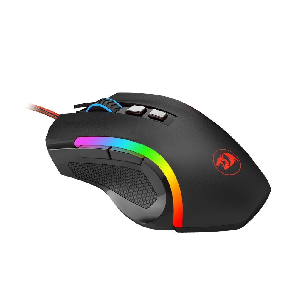 Wired 7200 DPI Ergonomic Optical Gaming Mouse 8 Programmable Buttons RGB Backlit